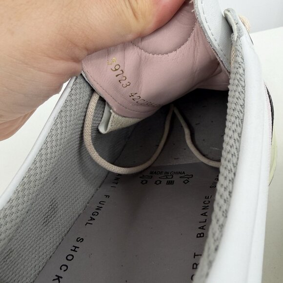 Ecco Women's Golf Shoes with Spikes size 42 EU or 11-11.5 US White Leather/Pink - Picture 12 of 14